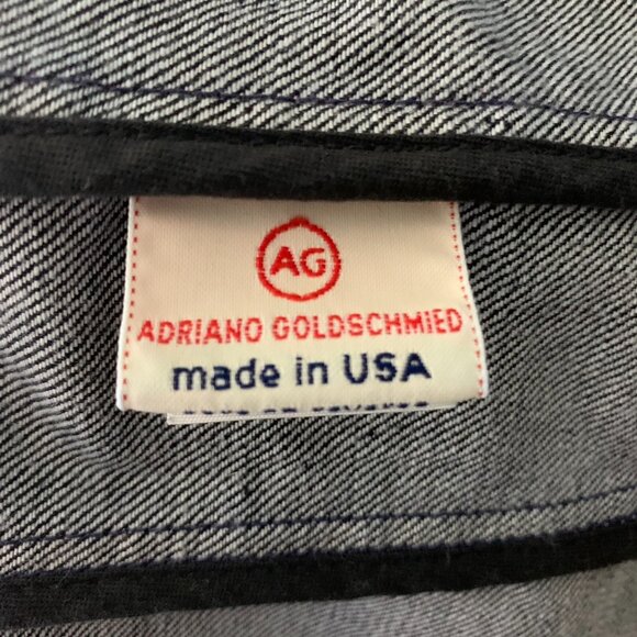 AG Adriano Goldschmied Denim Jacket XS Dark Wash Cropped Snap Front Pockets - Picture 7 of 7
